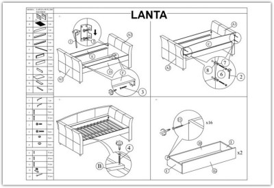 Кровать LANTA 90/200 Signal