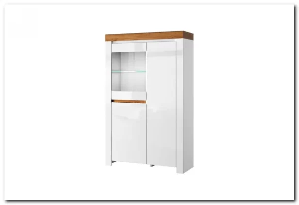 Шкаф с витриной Таурус 1V2D Anrex заказать в интернет магазине по цене 23 999 руб. в Самаре