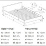 Кровать Halmar VIOLETTA (черешня античная/черный) 160/200 заказать в интернет магазине по цене 34 506 руб. в Самаре