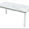 Стол CORNER 120 HIGH GLOSS STATUARIO керамика, стекло/ белый каркас, DISAUR заказать в интернет магазине по цене 59 400 руб. в Самаре