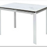 Стол CORNER 120 HIGH GLOSS STATUARIO керамика, стекло/ белый каркас, DISAUR заказать в интернет магазине по цене 59 400 руб. в Самаре
