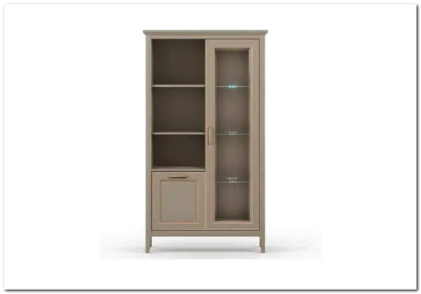 Шкаф-витрина Classic глиняный серый REG1W1D BRW заказать в интернет магазине по цене 30 230 руб. в Самаре