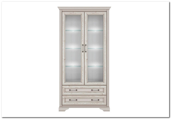 Шкаф-витрина Stylius (Стилиус) B169-REG2W2S BRW заказать в интернет магазине по цене 46 180 руб. в Самаре