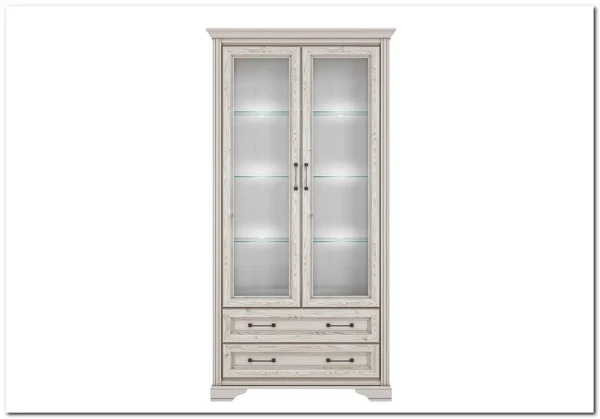 Шкаф-витрина Stylius (Стилиус) B169-REG2W2S BRW заказать в интернет магазине по цене 49 740 руб. в Самаре