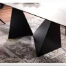 Стол обеденный Signal PETERSON Ceramic 160 раскладной (Statuario Venato белый/черный мат) заказать в интернет магазине по цене 162 833 руб. в Самаре