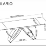 Стол обеденный Halmar HILARIO 180 (орех/черный) заказать в интернет магазине по цене 127 553 руб. в Самаре