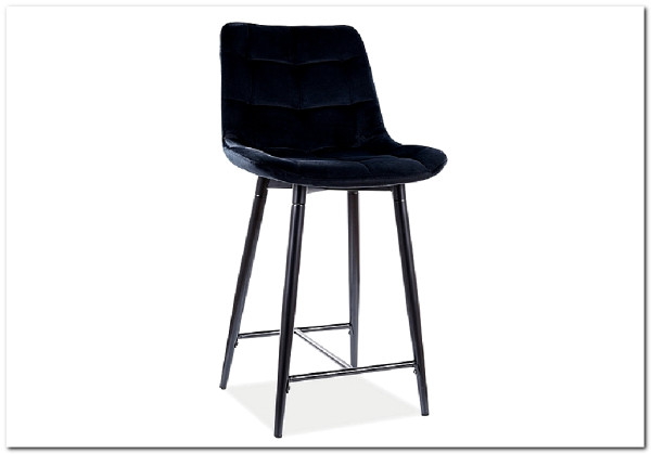 Барный стул Signal CHIC H-2 VELVET (черный) заказать в интернет магазине по цене 12 364 руб. в Самаре
