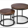 Комплект Halmar OREO 2 стола журнальных (ореховый/черный) заказать в интернет магазине по цене 14 926 руб. в Самаре