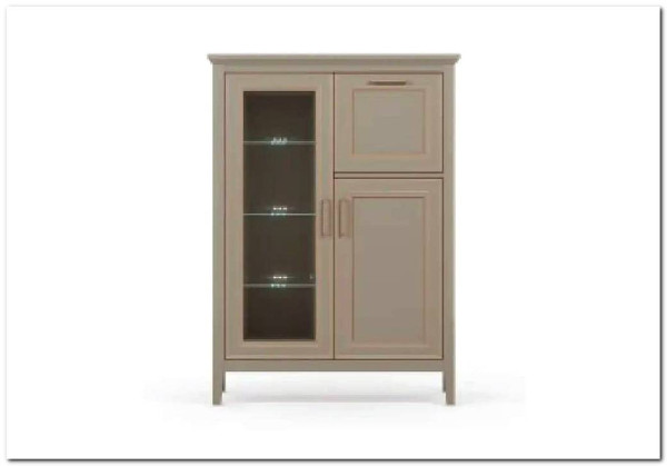 Тумба-витрина Classic глиняный серый KOM1W1D1B BRW заказать в интернет магазине по цене 30 720 руб. в Самаре