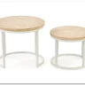 Комплект Halmar OREO (2 стола журнальных) (травертин/белый) заказать в интернет магазине по цене 14 926 руб. в Самаре