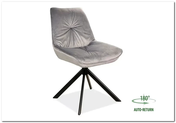 Стул кухонный Signal BOOGIE I Velvet Bluvel 14 серый/черный мат заказать в интернет магазине по цене 14 716 руб. в Самаре