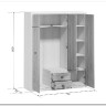 Купить Шкаф Koen SZF3D2S ясень снежный BRW с доставкой по России по цене производителя можно в магазине Другая Мебель в Самаре
