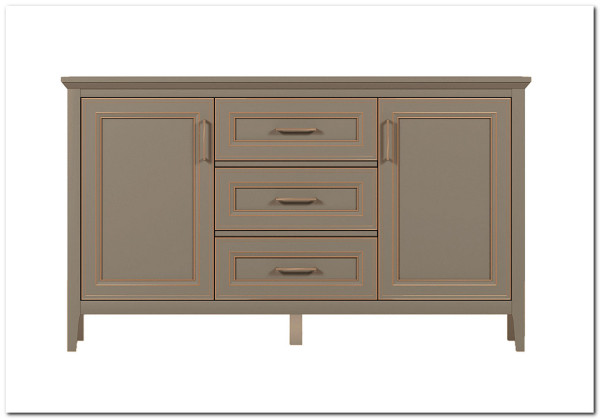 Комод Classic KOM2D3S глиняный серый BRW заказать в интернет магазине по цене 37 200 руб. в Самаре