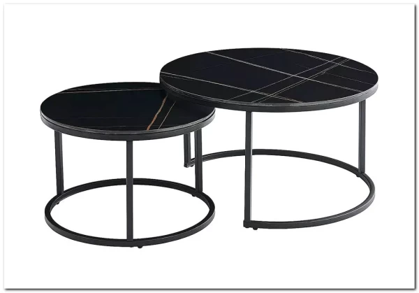 Комплект Signal FERRANTE D, 2 стола журнальных (черный мат/черный мат) заказать в интернет магазине по цене 23 729 руб. в Самаре