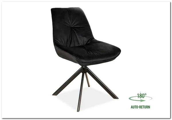 Стул кухонный Signal BOOGIE I Velvet Bluvel 19 черный/черный мат заказать в интернет магазине по цене 14 716 руб. в Самаре