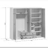 Купить Шкаф Koen SZF4D2S ясень снежный BRW с доставкой по России по цене производителя можно в магазине Другая Мебель в Самаре