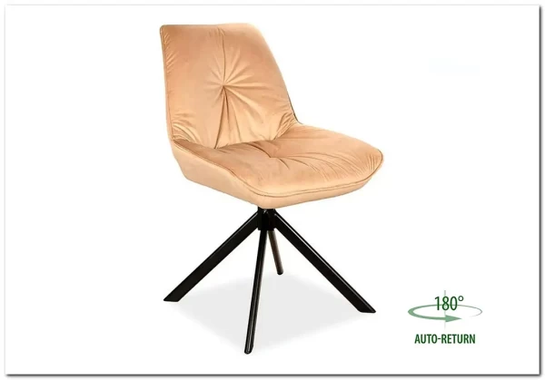 Стул кухонный Signal BOOGIE I Velvet Bluvel 28 бежевый/черный мат заказать в интернет магазине по цене 14 716 руб. в Самаре