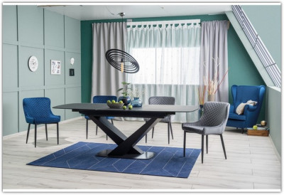 Стул COLIN B SIGNAL Velvet Bluvel 86 синий