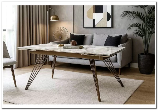 Стол АСЕРРА-1 (ACERRA-1) 160 цвет ГРАНД ЖАДЕ (GLOSS GRAND JADE, керамика/ ШАМПАНЬ, ®DISAUR заказать в интернет магазине по цене 93 555 руб. в Самаре