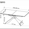 Стол обеденный Halmar LUCIANO 180 раскладной (белый мрамор/черный) заказать в интернет магазине по цене 164 345 руб. в Самаре