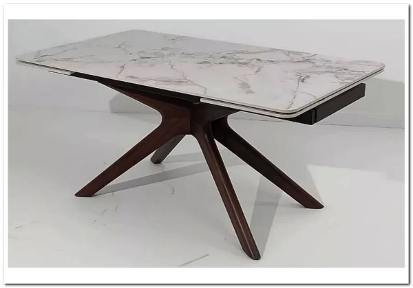 Стол EDER 160 GLOSS COLD JADE SOLID CERAMIC / Орех, ®DISAUR заказать в интернет магазине по цене 89 600 руб. в Самаре