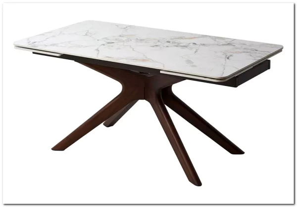 Стол EDER 160 GLOSS COLD JADE SOLID CERAMIC / Орех, ®DISAUR заказать в интернет магазине по цене 100 800 руб. в Самаре