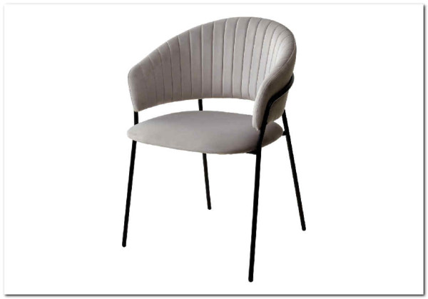 Стул ГЕММА цвет светло-серый #H09 велюр / черный каркас заказать в интернет магазине по цене 6 500 руб. в Самаре