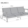 Диван HALMAR MILANO 3S tap. Castel 15 бежевый/орех заказать в интернет магазине по цене 75 540 руб. в Самаре