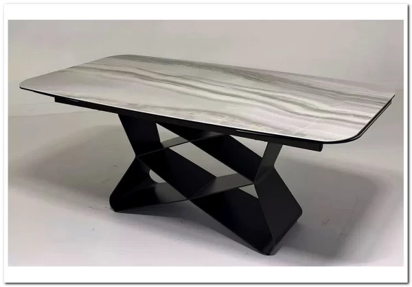 Стол ABSALON 180 ICE AGATE, керамика, стекло / Шоколадное золото каркас, ®DISAUR заказать в интернет магазине по цене 109 700 руб. в Самаре