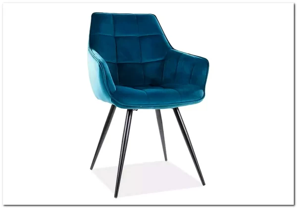Стул кухонный LILIA VELVET  Signal (бирюзовый/черный) заказать в интернет магазине по цене 15 867 руб. в Самаре