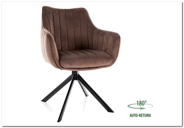 Стул кухонный Signal AZALIA Velvet Bluvel 38 поворотный (капучино/черный) заказать в интернет магазине по цене 20 033 руб. в Самаре