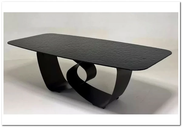 Стол TOVE 240 GREY, стекло BUBBLE / Шоколадное золото каркас ®DISAUR заказать в интернет магазине по цене 150 500 руб. в Самаре