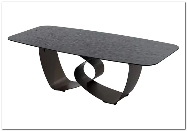 Стол TOVE 240 GREY, стекло BUBBLE / Шоколадное золото каркас ®DISAUR заказать в интернет магазине по цене 150 500 руб. в Самаре