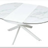 Стол TRENTO 120 HIGH GLOSS STATUARIO Белый мрамор глянцевый, керамика/ белый каркас заказать в интернет магазине по цене 73 620 руб. в Самаре