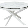 Стол TRENTO 120 HIGH GLOSS STATUARIO Белый мрамор глянцевый, керамика/ белый каркас заказать в интернет магазине по цене 73 620 руб. в Самаре