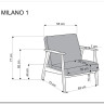 Кресло HALMAR MILANO 1S tap. Castel 15 бежевый/орех заказать в интернет магазине по цене 32 700 руб. в Самаре