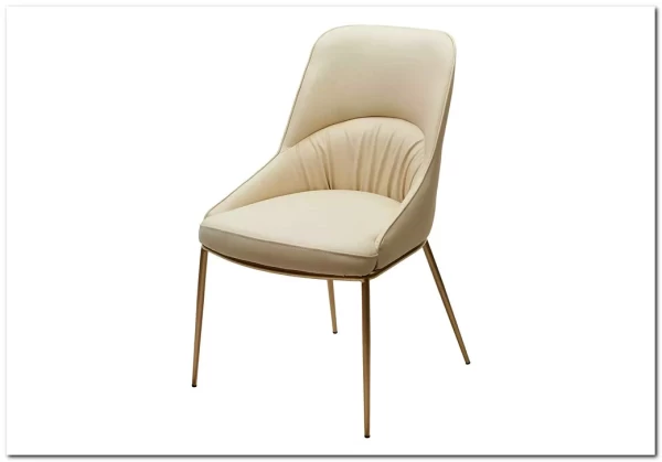 Стул АБРИОЛА (ABRIOLA) цвет МОЛОЧНЫЙ Milk T1-02, экокожа / шампань, ®DISAUR заказать в интернет магазине по цене 12 650 руб. в Самаре