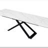 Стол LIVORNO 180 MATT WHITE MARBLE SOLID CERAMIC / BLACK заказать в интернет магазине по цене 88 950 руб. в Самаре