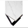 Стол LIVORNO 180 MATT WHITE MARBLE SOLID CERAMIC / BLACK заказать в интернет магазине по цене 88 950 руб. в Самаре