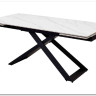 Стол LIVORNO 180 MATT WHITE MARBLE SOLID CERAMIC / BLACK заказать в интернет магазине по цене 88 950 руб. в Самаре