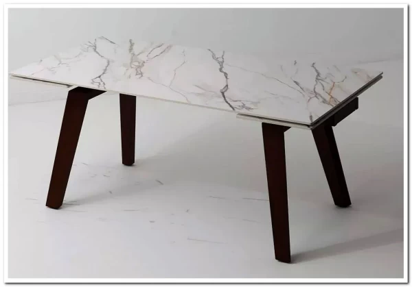 Стол BETIS 180 MATTE GILDED WHITE SOLID CERAMIC / Орех, ®DISAUR заказать в интернет магазине по цене 109 700 руб. в Самаре