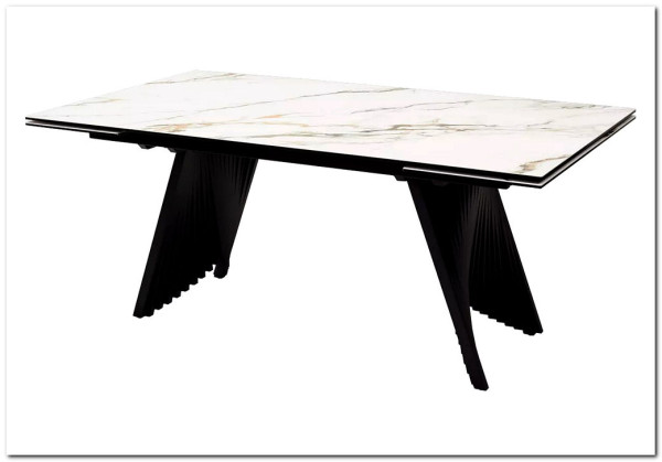 Стол IVAR 180 MARBLES KL-188 Контрастный мрамор, итальянская керамика заказать в интернет магазине по цене 124 700 руб. в Самаре