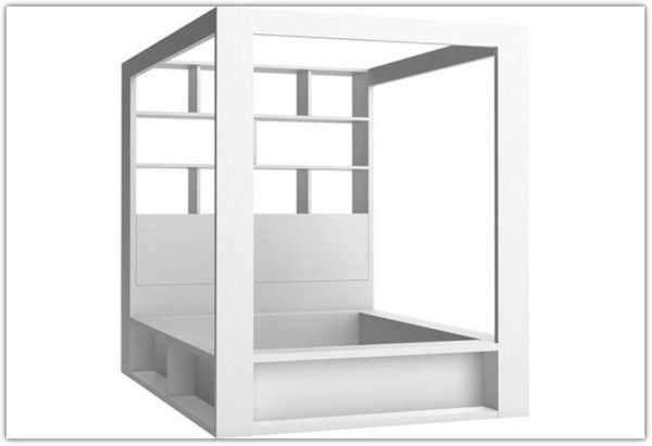 Купить Кровать со шкафом библиотечным и балдахином с основанием 160x200 4You by VOX с доставкой по России по цене производителя можно в магазине Другая Мебель в Самаре