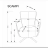 Кресло Halmar SCAMPI (серый) заказать в интернет магазине по цене 44 486 руб. в Самаре