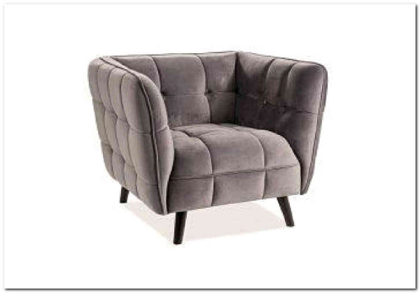 Кресло CASTELLO 1 Velvet Bluvel 14  Signal (серый) заказать в интернет магазине по цене 66 434 руб. в Самаре