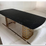 Стол CHIAVARI 220 KL-116 Черный мрамор матовый, итальянская керамика / бронзовый, DISAUR заказать в интернет магазине по цене 96 480 руб. в Самаре