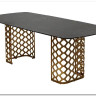 Стол CHIAVARI 220 KL-116 Черный мрамор матовый, итальянская керамика / бронзовый, DISAUR заказать в интернет магазине по цене 96 480 руб. в Самаре