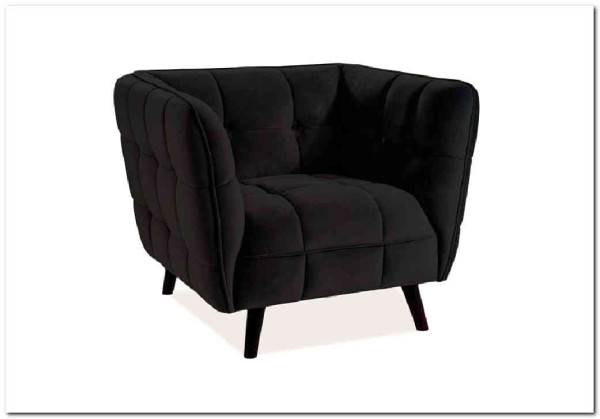 Кресло CASTELLO 1 Velvet Bluvel 19  Signal (черный) заказать в интернет магазине по цене 66 434 руб. в Самаре