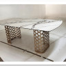 Стол CHIAVARI 220 KL-188 Контрастный мрамор матовый, итальянская керамика / Шампань, DISAUR заказать в интернет магазине по цене 96 480 руб. в Самаре