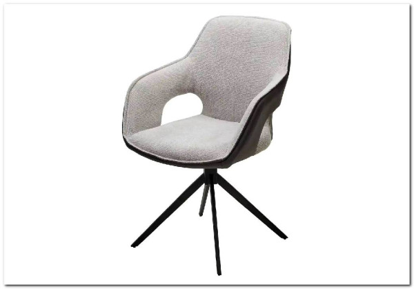 Стул ROCKS 180 град. Светло-серый Enjoy 151, ткань/ темно-серый Maison 95, PU/ черный каркас, DISAUR заказать в интернет магазине по цене 0 руб. в Самаре